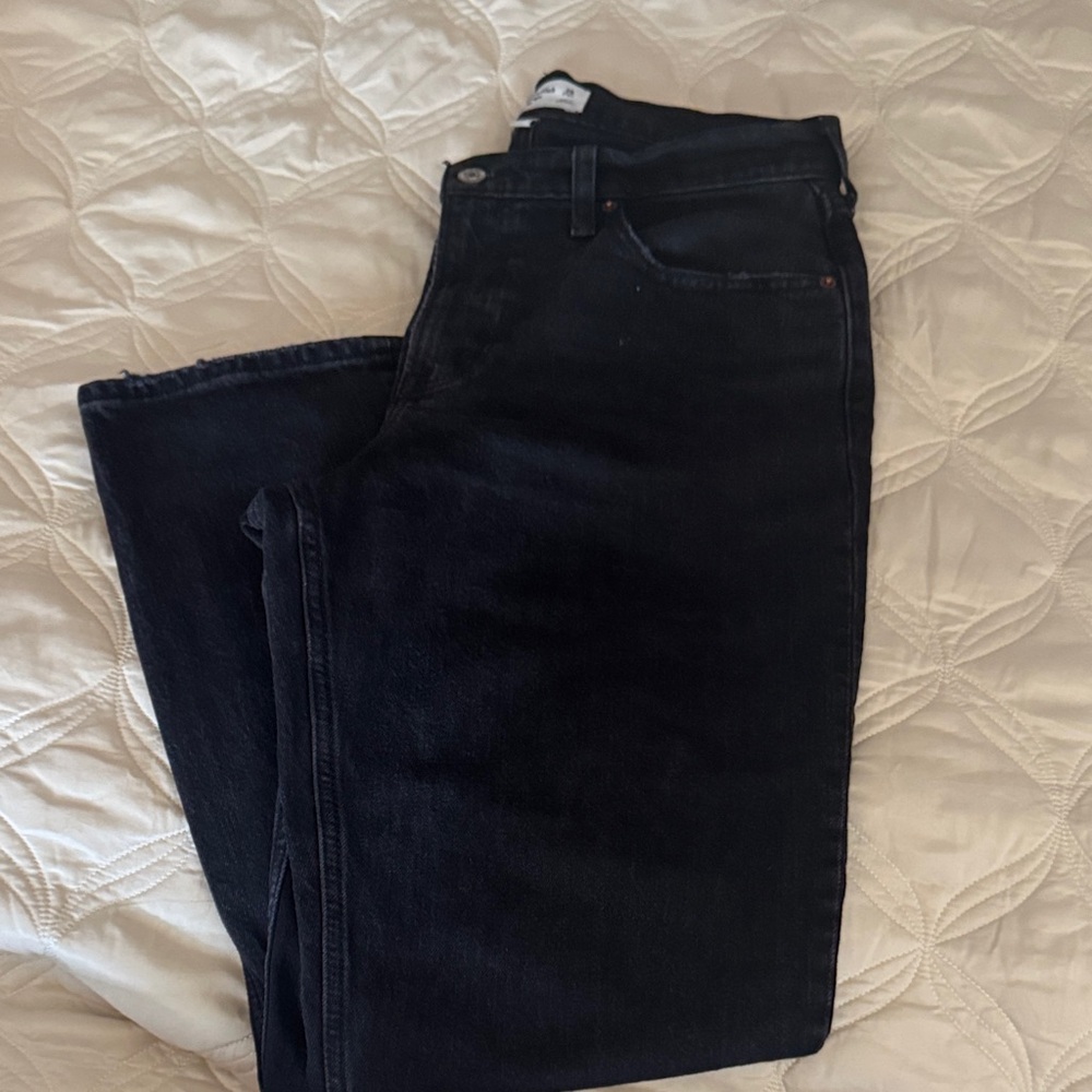 Abercrombie & Fitch Women's Black Straight Leg Jeans
